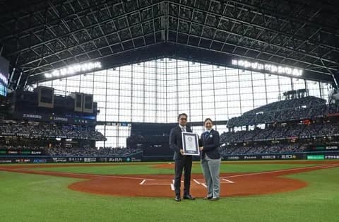 エスコンＦから見える虹にＳＮＳ「なんと美しい光景」と感動　「勝利とギネス認定を空も祝福しているようです」と公式が投稿