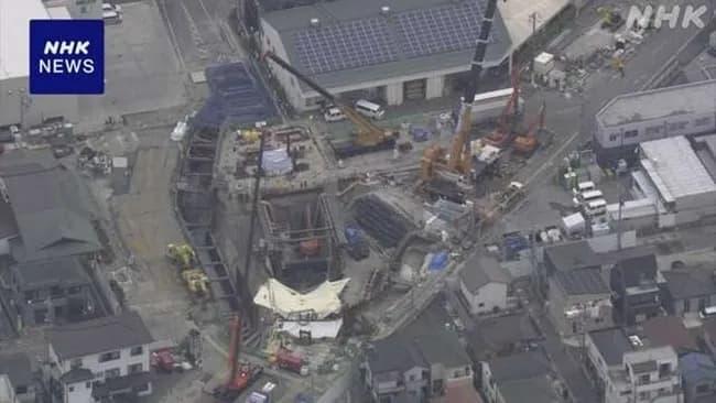 八潮陥没事故、トラックの運転席に人と思われる姿を確認か