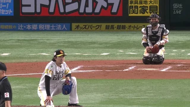 ソフトバンク・上沢、万波に勝ち越しホームラン浴びる