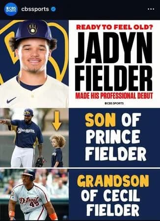 阪神伝説助っ人フィルダーの孫がプロ初打席で豪快ホームラン　祖父はセシル、父はプリンス