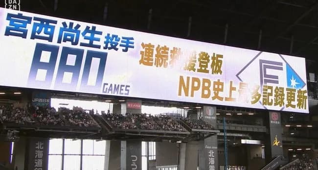 日本ハム宮西がプロ野球新記録の偉業！８８０試合連続リリーフ登板で岩瀬を抜く