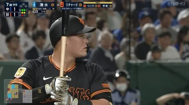 リチャード　.143　一飛　空三振　見三振