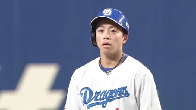 岡林 勇希(中)　率.275(149-41) 本0 点1 盗6 OPS.716