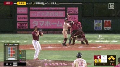 【ソフトバンク対楽天9回戦】ソフトバンク、延長１２回に牧原大成がサヨナラタイムリー！５カード連続勝ち越しで勝率５割に復帰！！！！！！！！！！！！！！