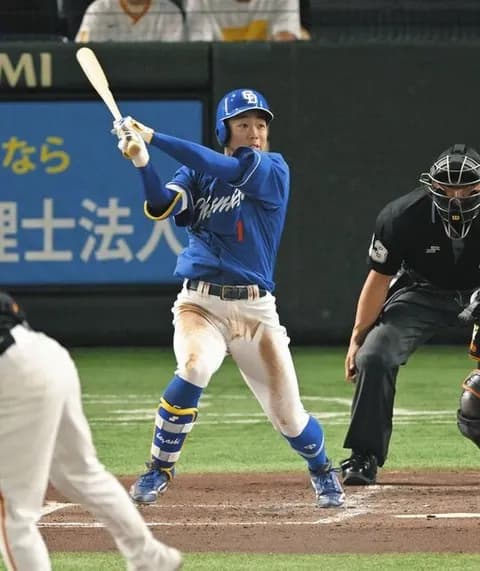 岡林 勇希(中)　率.266(154-41) 本0 点1 盗6 OPS.694