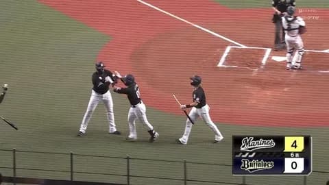 池田来翔、今季第1号3ランホームランきたぁぁぁぁ！！ロッテ一挙3点追加で4点リード！