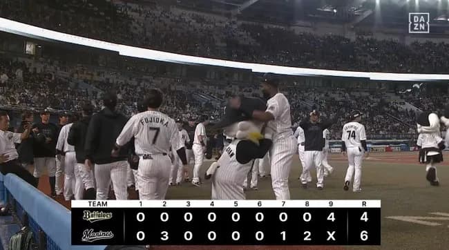 【ロッテ対オリックス8回戦】ロッテが６－４でオリックスに勝利！２０歳の田中晴が７回２安打無失点で３勝目！オリックスは九回の反撃は及ばず