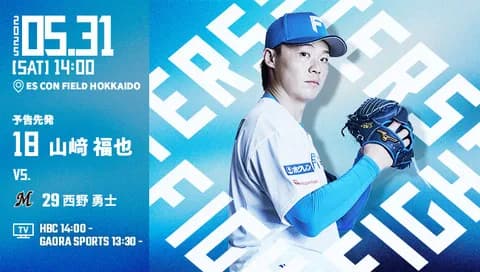 山﨑福也 5月31日のロッテ戦 予告先発！ 14:00～