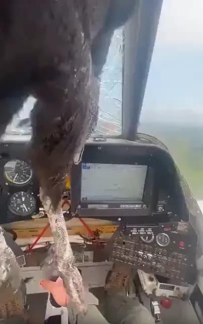 【動画】 バードストライクされた飛行士さん・・・
