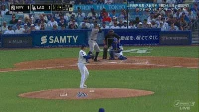 ドジャース・山本由伸、3回にベン・ライスに2ランホームランを打たれ勝ち越しを許す…