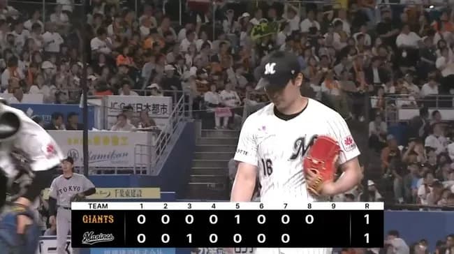 【ロッテ対巨人2回戦】ロッテ・種市、８回１２８球１失点の好投！！！！！！！！