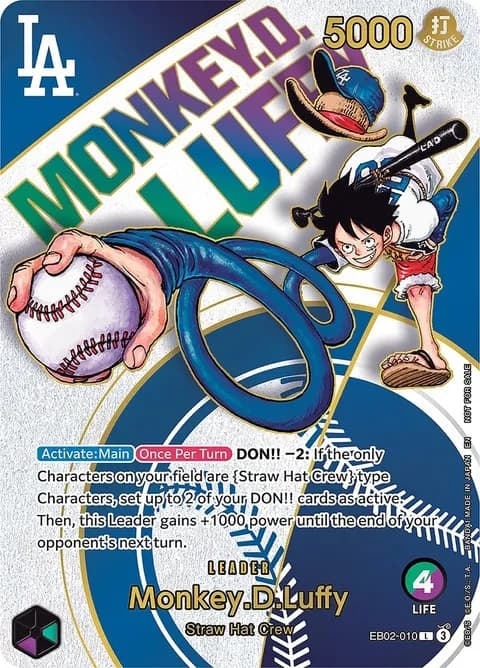 【悲報】ドジャース、観客に尾田栄一郎描き下ろしのワンピースカードを配ってしまう