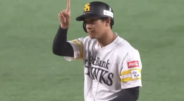 柳町達、打率.336 四球奪取数26でリーグ1位　規定打席まで残り3　ヤクルト戦で首位打者に浮上する可能性も