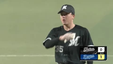 田中晴也、上林に被弾…ロッテが今日も先制を許す