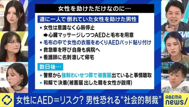 【悲報】女性にAEDを使った結果、警察に複数回呼び出されて取り調べｗｗｗｗｗｗｗ