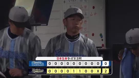 ベイスターズ 0－2 バファローズ　東8回2失点の力投も、打線は4安打完封負け...
