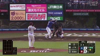 【楽天対中日2回戦】中日・上林、楽天・内から第9号ソロホームラン！リードを5点に広げる！！！！！！！！！！！
