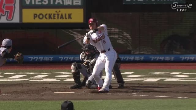 楽天・村林、とんでもない場所にデッドボール… のたうち回る………