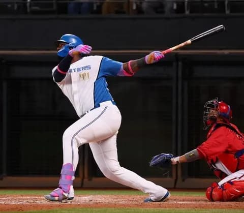 【日本ハム】レイエス、九回２死で同点２点適時打　レイエス雄たけび、新庄監督もガッツポーズ