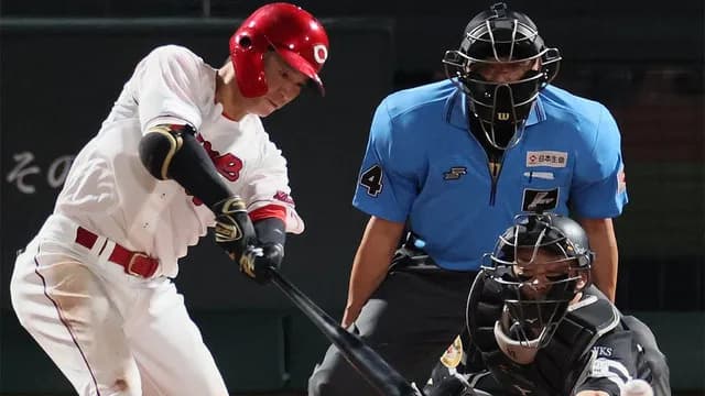 カープ大盛穂、4試合連続マルチ安打！盗塁も決め1番センターで存在感！！