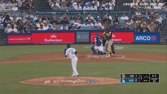 ドジャース・山本由伸、とんでもない誤審をされてしまう