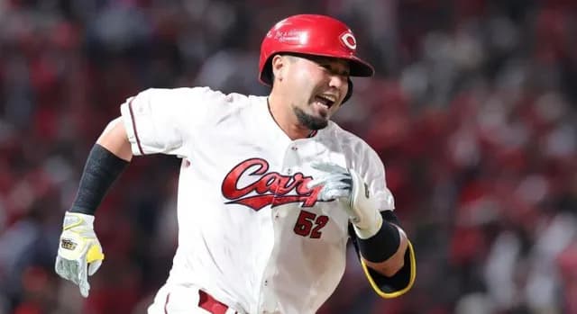 カープ末包、プロ初2番で7号同点ホームラン！坂倉3号に続く一発で同点！！