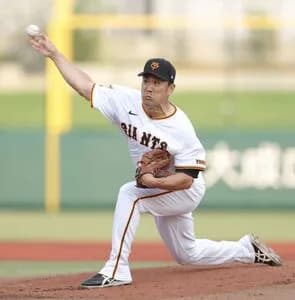 巨人・田中将大、ヤクルト２軍相手に5回4失点（被安打8、奪三振3、与四球3）