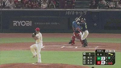 【広島対ヤクルト10回戦】ヤクルト・増田珠、広島・森から今季第1号3ランホームラン！リードを5点に広げる！！！！！！！！！！！！