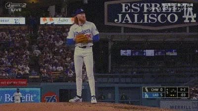 ドジャース・メイ、5回までパーフェクト！！！！！！！！！！