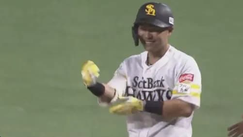 中村晃の2点タイムリーヒットで逆転！！