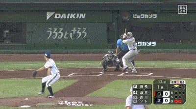 【オリックス対ロッテ11回戦】ロッテ・山本大斗、オリックス・田嶋から第９号先制２ランホームラン！！！！！！！！！！！！！！！！