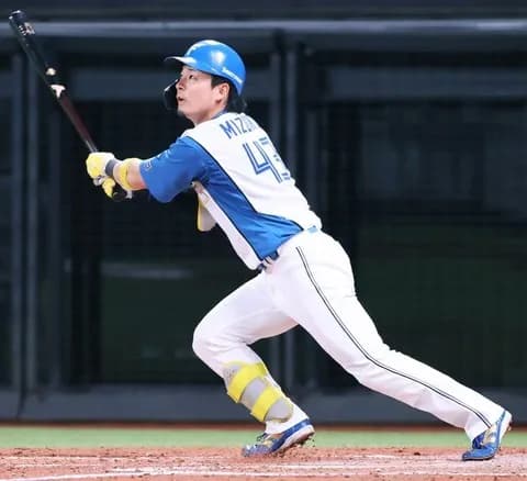 【日本ハム】左太もも痛めた水野達稀が復帰即２点二塁打