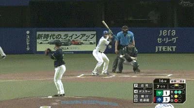 【中日対ヤクルト13回戦】中日、7回裏1アウト二塁からボスラーのタイムリーツーベースでリードを3点に広げる！！！！！！！！！！