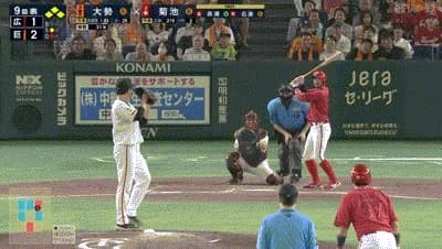 【巨人対広島15回戦】広島。９回表１アウト満塁から菊池の２点タイムリーで逆転！巨人は大勢が１点リードを守れず…