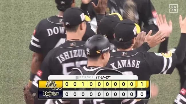 【オリックス対ソフトバンク11回戦】ソフトバンクが１－０でオリックスに連勝！７カード連続の勝ち越しで今季最多貯金１４！大関が６勝目！オリックスは８カードぶり負け越し
