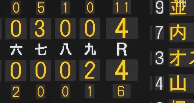 【DeNA】入江大生、9回裏2アウトからまさかの同点2ラン被弾　バウアーの勝ち消える…