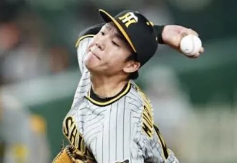 村上頌樹の2回表 → 中安、中安、右安、投安、左安、右安、左本