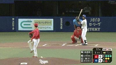 【中日対広島14回戦】中日、初回にブライト健太のタイムリーツーベースで先制！！！！！！