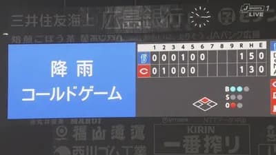 DeNA-広島　この時間で結局降雨コールド