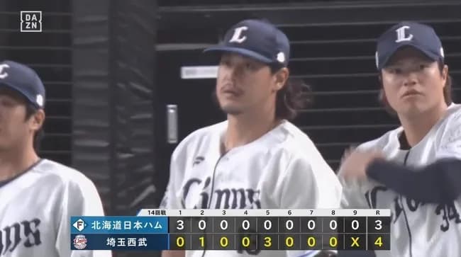 【西武対日本ハム14回戦】西武が４－３で日本ハムに勝利し連敗３でストップ！５割復帰！５回に渡部聖が逆転Ｖ打！髙橋光成４勝目！日本ハムは連勝４でストップ
