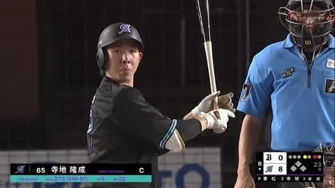 ロッテ寺地(19)、規定打席到達！打率リーグ11位の.273