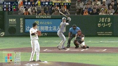 【巨人対阪神17回戦】阪神・小幡、巨人・赤星から今季第1号先制ソロホームラン！！！！！！！！！！！！！！！！！！
