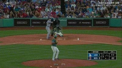 大谷翔平、第二打席で６試合連続安打となるライト前ヒット！！！！！！！！！！