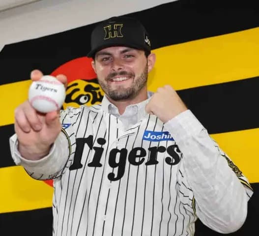 阪神　新外国人のハートウィグが入団会見「与えられた役割をしっかりとこなしてプレーオフ進出に向けて全力を尽くすだけ」かつては医師を目指した異色の経歴