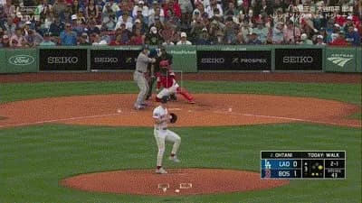 大谷翔平、第二打席で８試合連続安打となるセンター前ヒット！！！！！！！！