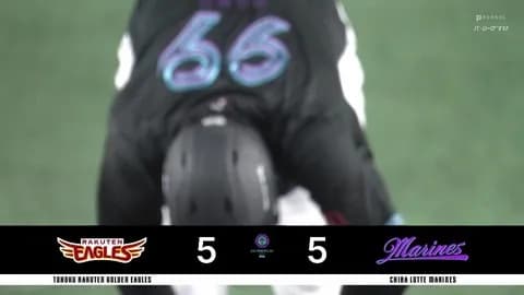 ソト2点タイムリー2ベース！ロッテこの回一挙4点で同点！！