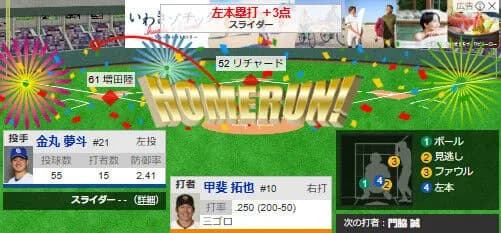 中日・金丸、今日も勝てなさそう....追いついてもらった直後に３ラン被弾