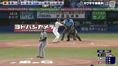 【ヤクルト対阪神14回戦】ヤクルト、土壇場９回裏１アウト一二塁から代打・宮本丈のタイムリーで同点に追いつく！！！！！！！！