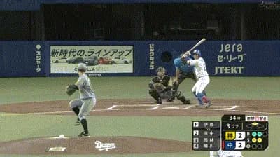 【中日対阪神16回戦】中日、３回裏無死二塁から田中幹也のタイムリーで再び勝ち越し！！！！！！！！！！！