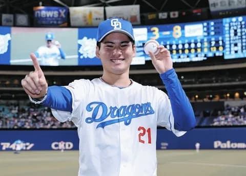 中日金丸、プロ初勝利！